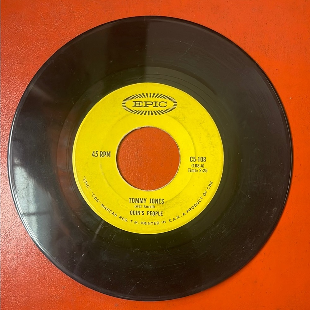 Odin’s People Epic Records Vinyl 45 RPM
